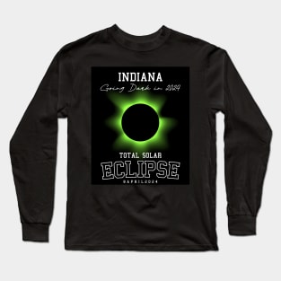 2024 Total Solar Eclipse Indiana USA Path of Totality Tees Long Sleeve T-Shirt